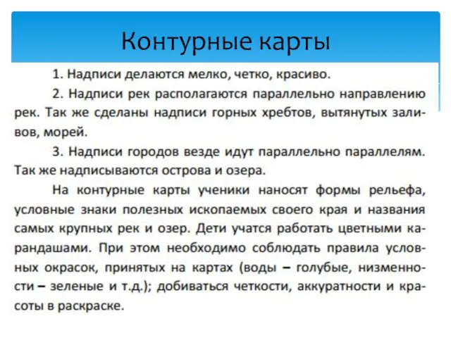 Контурные карты