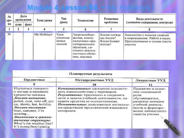 Module 4: Lesson 56 – My Holidays 1