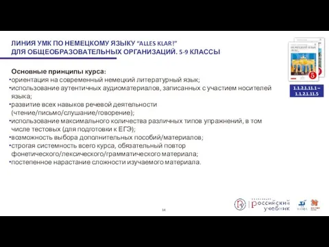 Основные принципы курса: ориентация на современный немецкий литературный язык; использование