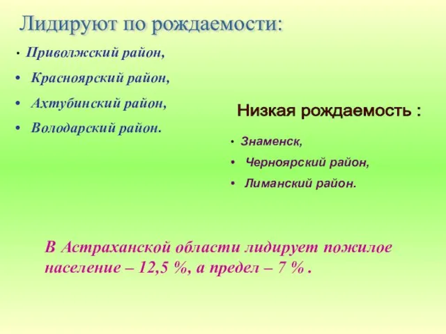 Приволжский район, Красноярский район, Ахтубинский район, Володарский район. Знаменск, Черноярский