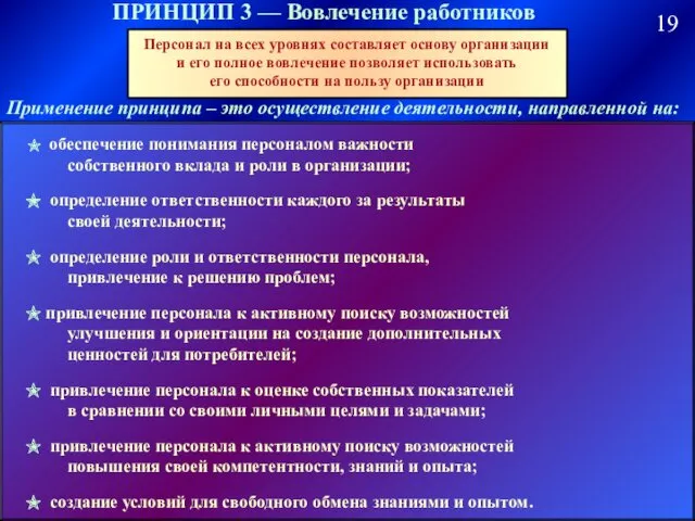 ПРИНЦИП 3 — Вовлечение работников