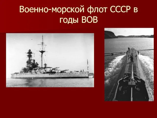 Военно-морской флот СССР в годы ВОВ