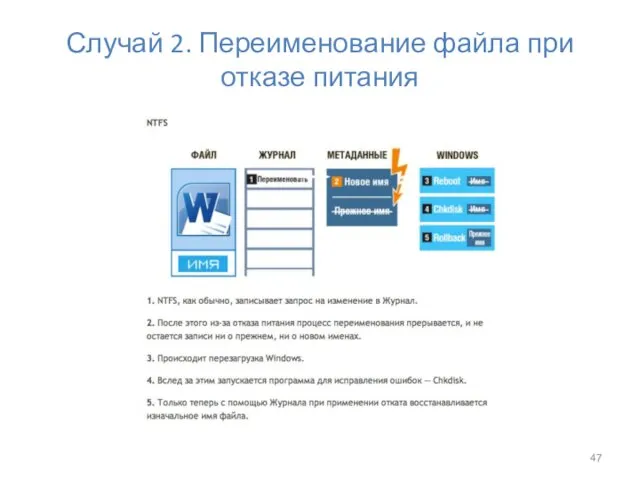 Случай 2. Переименование файла при отказе питания