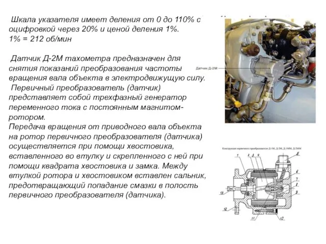 Шкала указателя имеет деления от 0 до 110% с оцифровкой