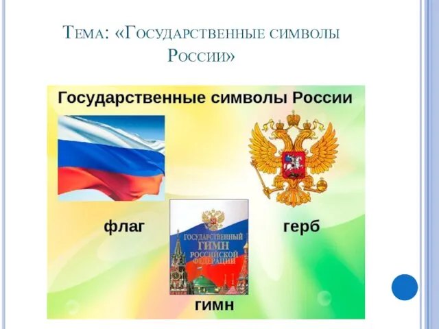 Тема: «Государственные символы России»