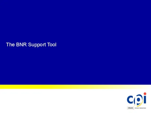 The BNR Support Tool