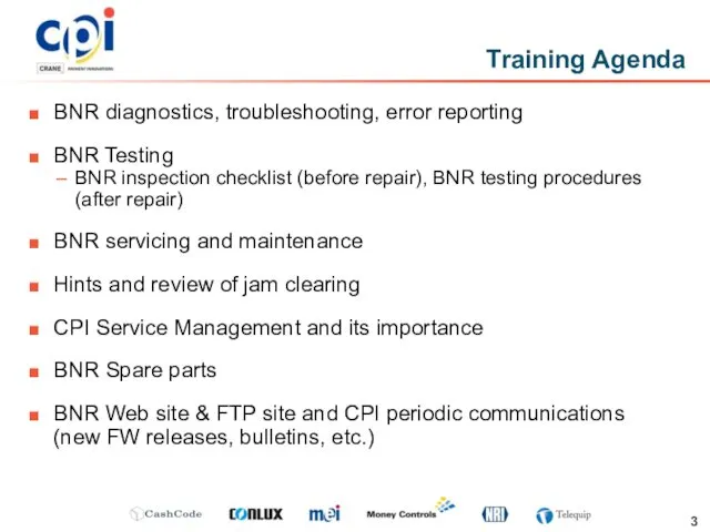 BNR diagnostics, troubleshooting, error reporting BNR Testing BNR inspection checklist (before repair), BNR