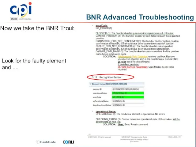 BNR Advanced Troubleshooting Now we take the BNR Troubleshooting Guide Look for the