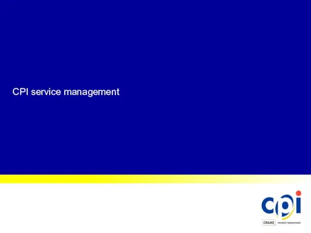CPI service management