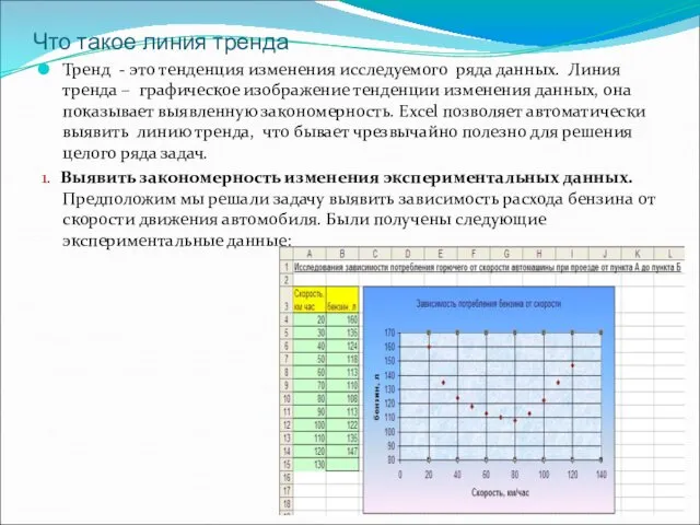 Что такое линия тренда Тренд - это тенденция изменения исследуемого