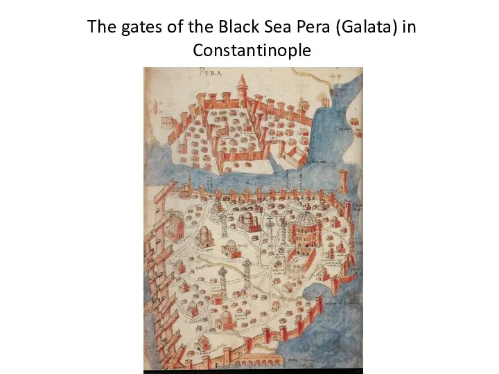 The gates of the Black Sea Pera (Galata) in Constantinople