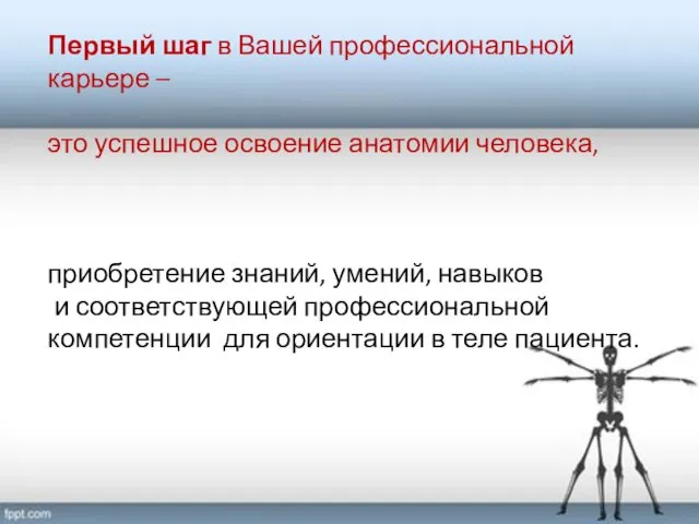 Первый шаг в Вашей профессиональной карьере – это успешное освоение