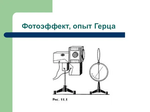 Фотоэффект, опыт Герца