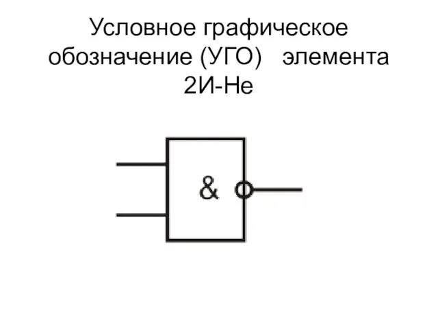 Условное графическое обозначение (УГО) элемента 2И-Не