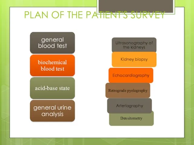 PLAN OF THE PATIENT'S SURVEY