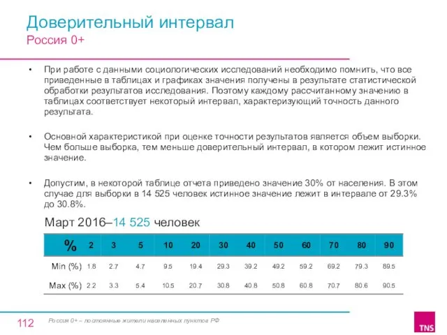 При работе с данными социологических исследований необходимо помнить, что все