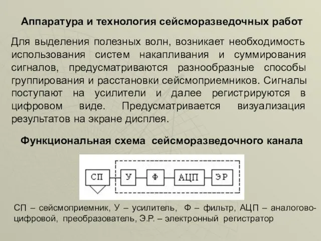 Аппаратура и технология сейсморазведочных работ Для выделения полезных волн, возникает