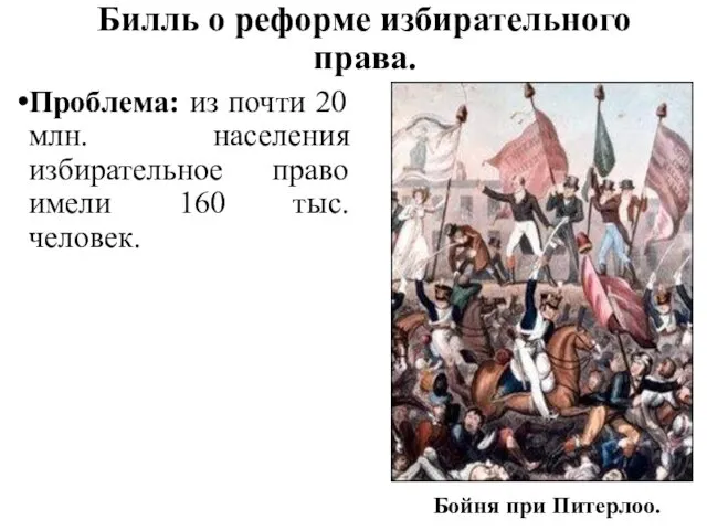 Билль о реформе избирательного права. Проблема: из почти 20 млн.