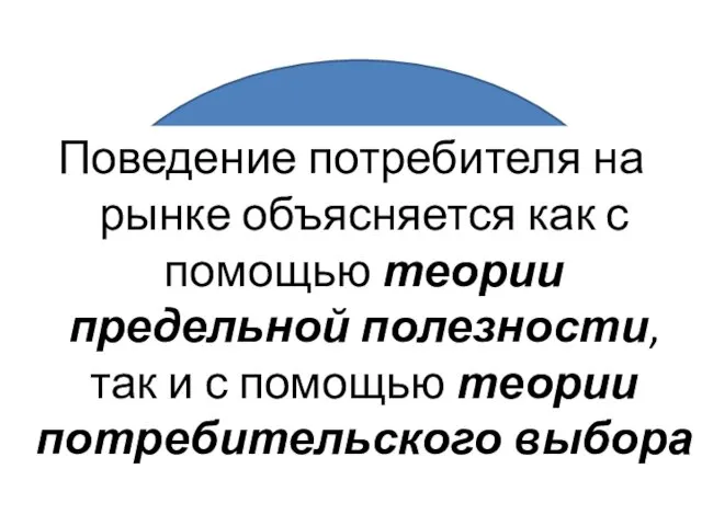 Поведение потребителя на рынке объясняется как с помощью теории предельной