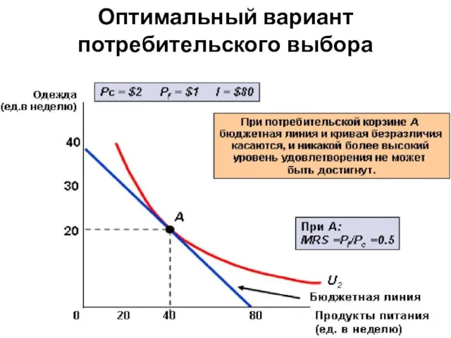 Оптимальный вариант потребительского выбора