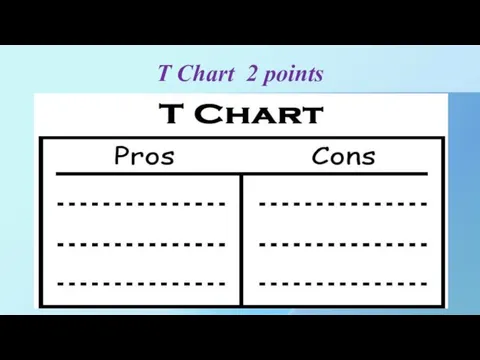 T Chart 2 points
