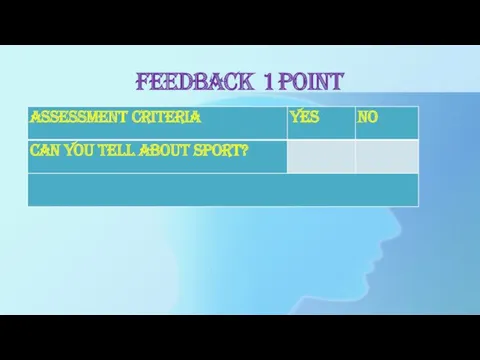 Feedback 1 point