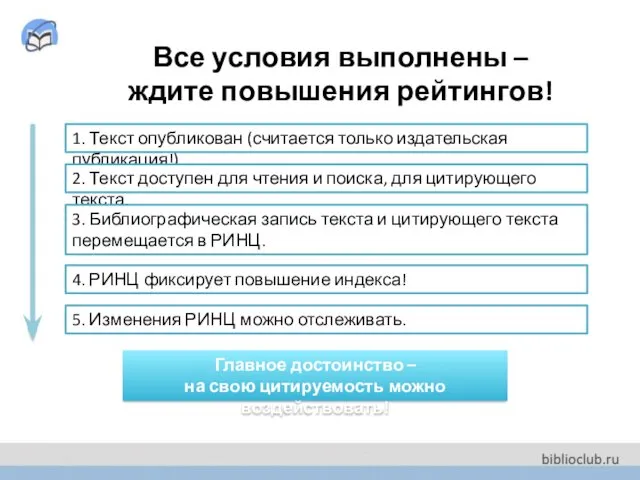 Все условия выполнены – ждите повышения рейтингов! Главное достоинство –