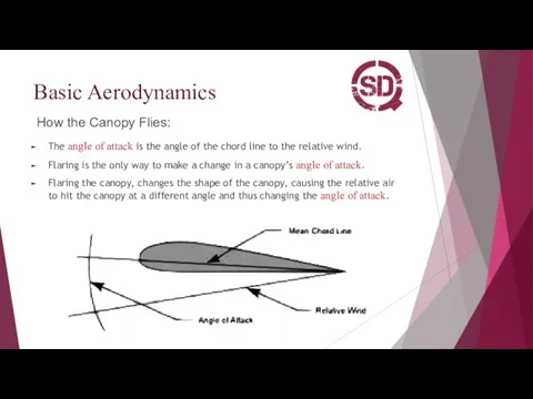 Basic Aerodynamics How the Canopy Flies: The angle of attack