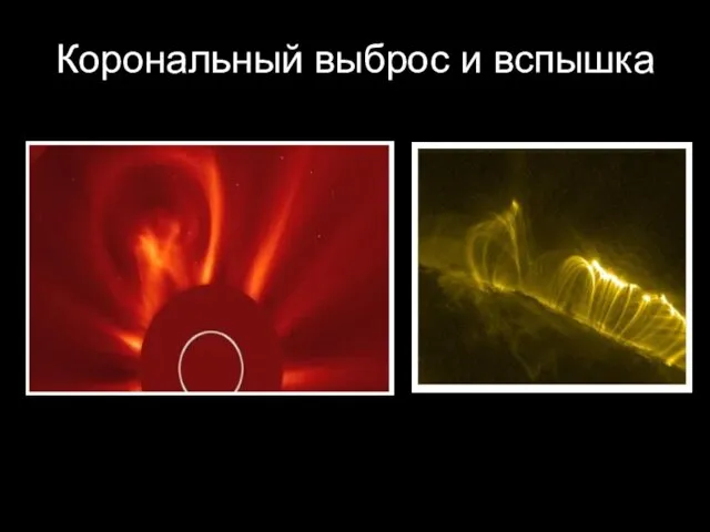 Корональный выброс и вспышка