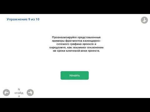 Упражнение 9 из 10 N слайда Проанализируйте представленные примеры фрагментов