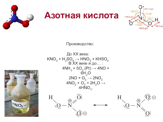 Азотная кислота Производство: В XX веке и до… : 4NH3