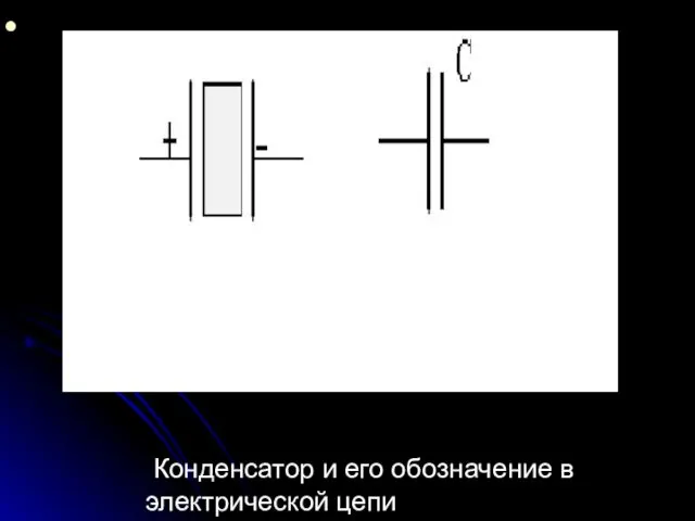 Конденсатор и его обозначение в электрической цепи