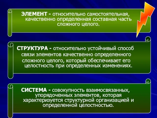 ЭЛЕМЕНТ - относительно самостоятельная, качественно определенная составная часть сложного целого.