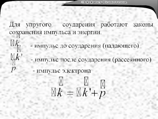 Лекция 3. Тепловое излучение. Лекция 3. Тепловое излучение. Эффект Комптона Эффект Комптона