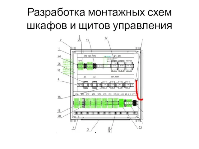 Разработка монтажных схем шкафов и щитов управления