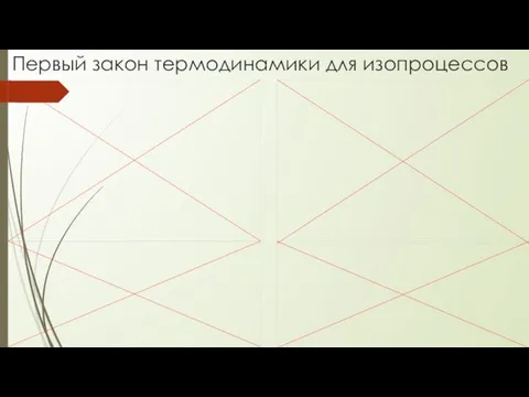 Первый закон термодинамики для изопроцессов