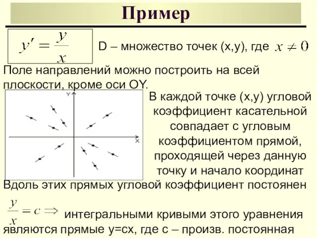 Пример D – множество точек (x,y), где В каждой точке