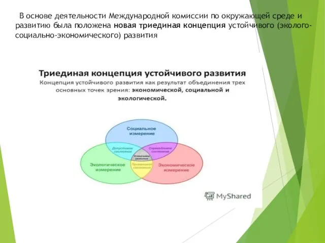 В основе деятельности Международной комиссии по окружающей среде и развитию