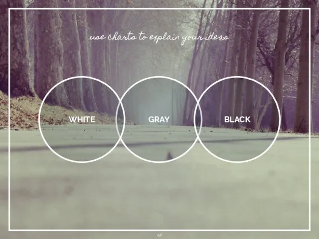 use charts to explain your ideas GRAY WHITE BLACK