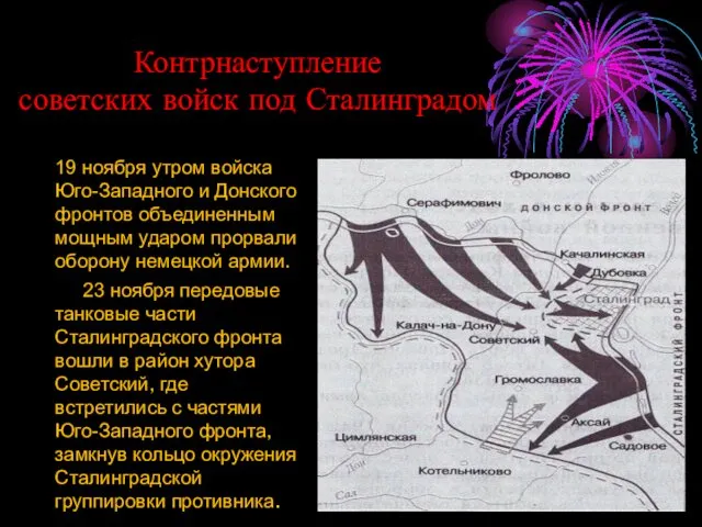 Контрнаступление советских войск под Сталинградом 19 ноября утром войска Юго-Западного