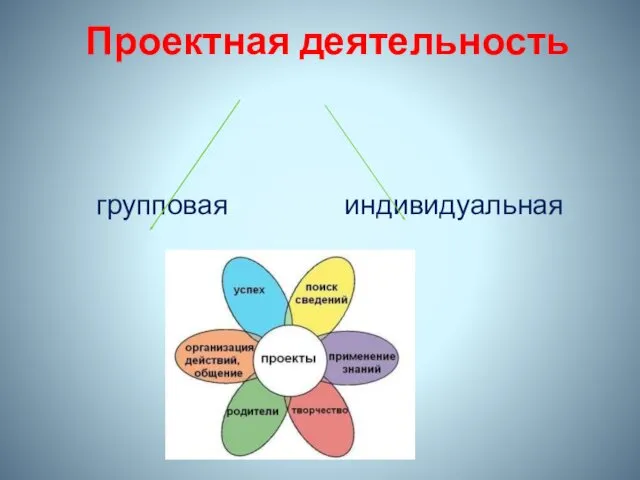 Проектная деятельность групповая индивидуальная