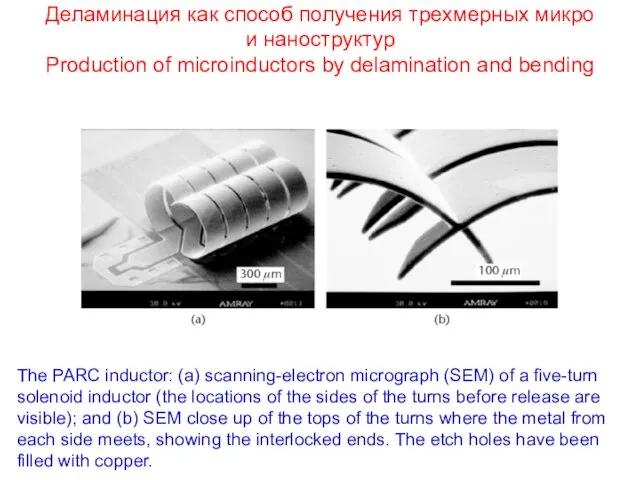 Деламинация как способ получения трехмерных микро и наноструктур Production of microinductors by delamination