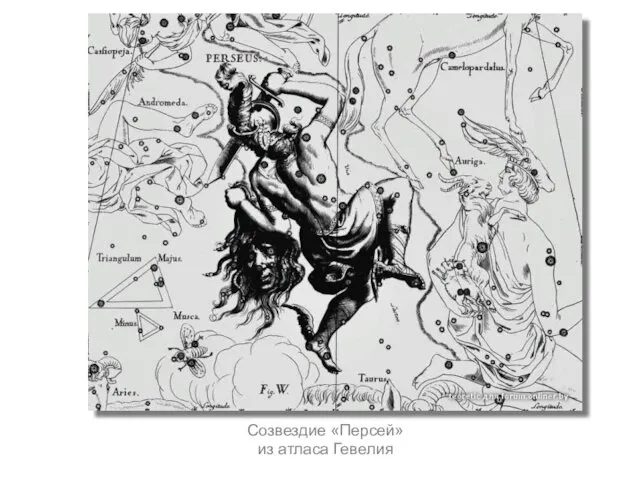 Созвездие «Персей» из атласа Гевелия
