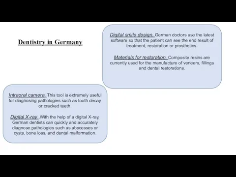 Dentistry in Germany Digital smile design. German doctors use the