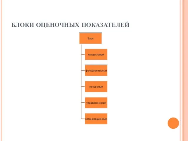 БЛОКИ ОЦЕНОЧНЫХ ПОКАЗАТЕЛЕЙ