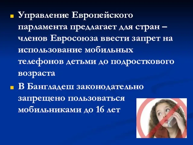 Управление Европейского парламента предлагает для стран – членов Евросоюза ввести