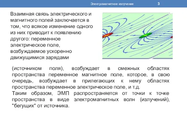 Взаимная связь электрического и магнитного полей заключается в том, что