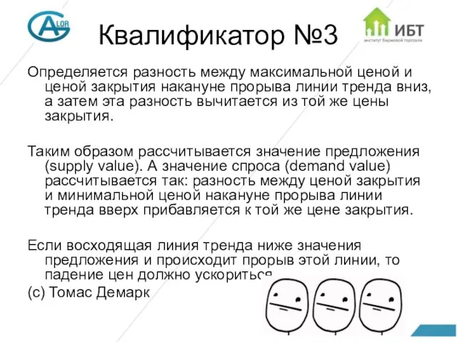 Квалификатор №3 Определяется разность между максимальной ценой и ценой закрытия