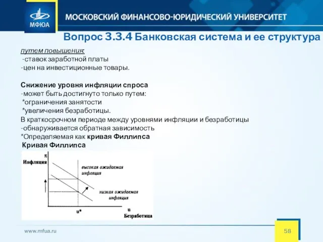 Вопрос 3.3.4 Банковская система и ее структура путем повышения: -ставок