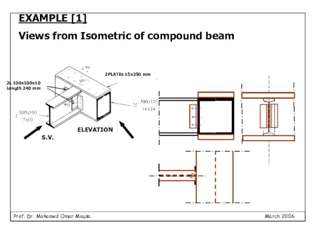 EXAMPLE [1] Views from Isometric of compound beam 2PLATEs 15x250 mm